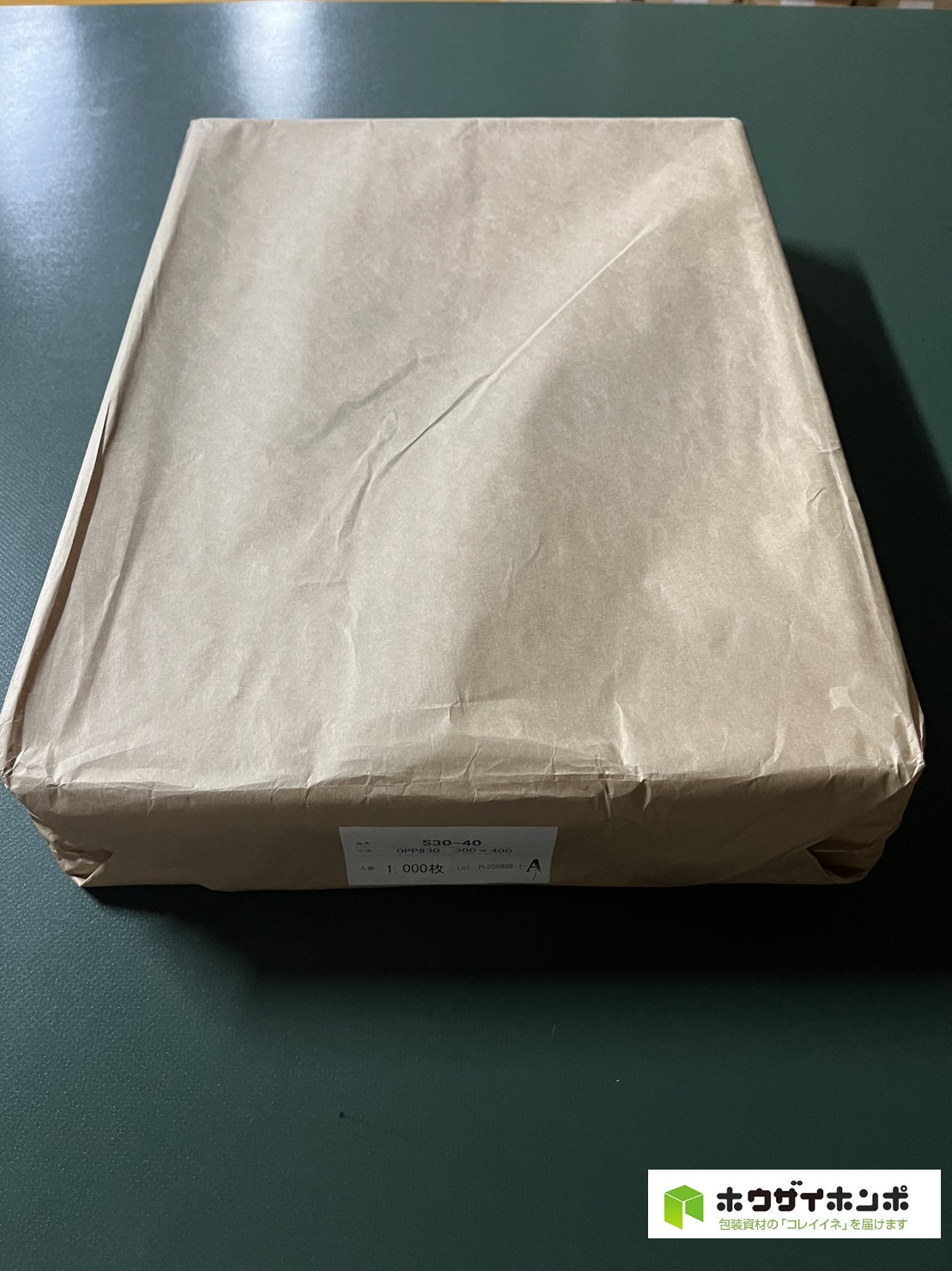 OPP袋テープなし S30-40(300×400(mm)) 【1,000枚】@5.40（1,000枚クラフト包装）